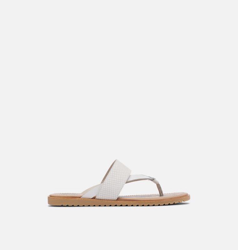 Sandalias Sorel Mujer - Ella™ Flip Flat Blancas - 84712-UKAY